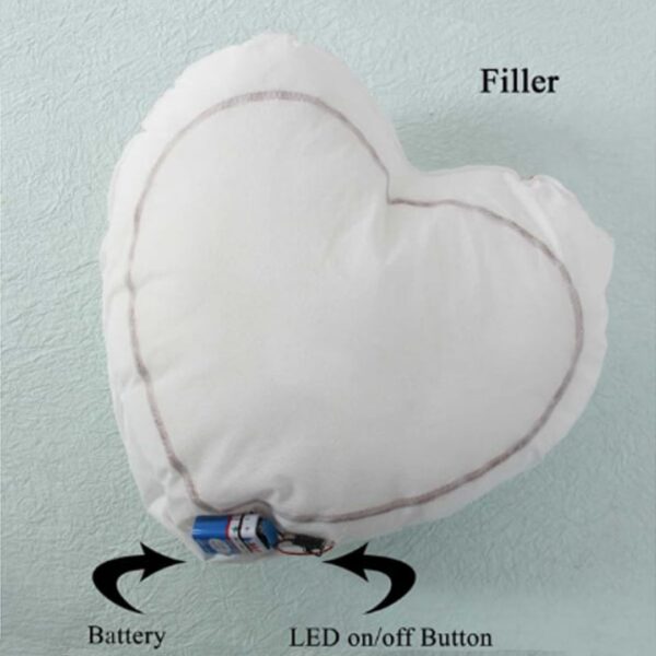 Led Heart Fur Pillow - Image 3