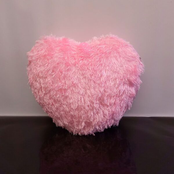 Heart Pink Fur Pillow - Image 2