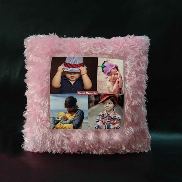 Pink Fur Pillow - Image 1