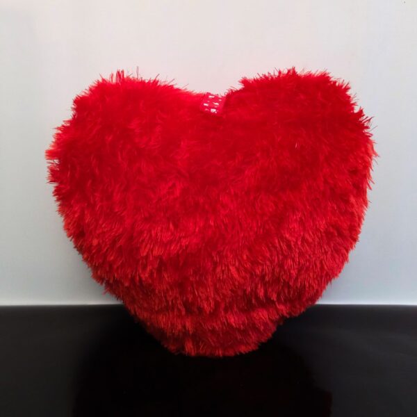 Heart Red Fur Pillow - Image 2