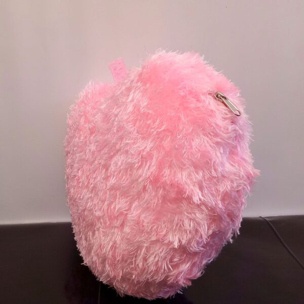 Heart Pink Fur Pillow - Image 3