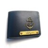 Navy Navy Blue Wallet with Name