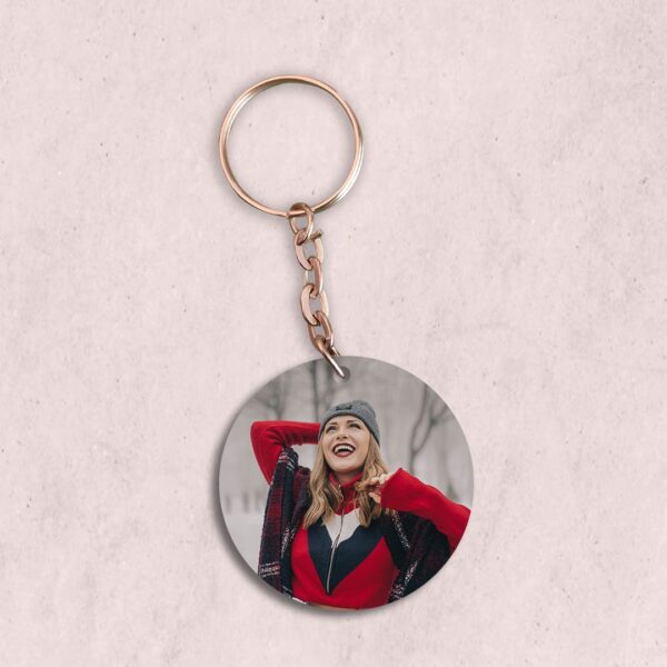 Round Shape Photo Keychain - Image 1