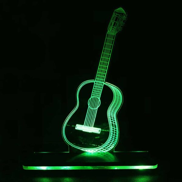 3D Guitar illusion LED Acrylic  Table Top - Image 1