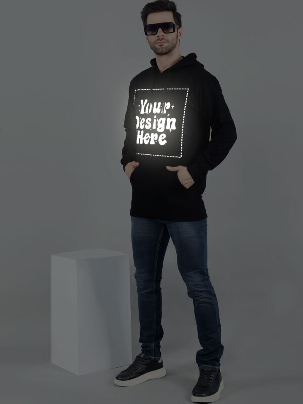 Customize Reflective Black Man Hoodie - Image 6