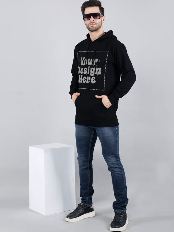 Customize Reflective Black Man Hoodie - Image 2