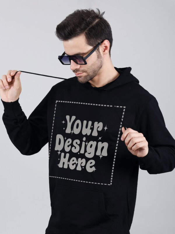 Customize Reflective Black Man Hoodie - Image 5