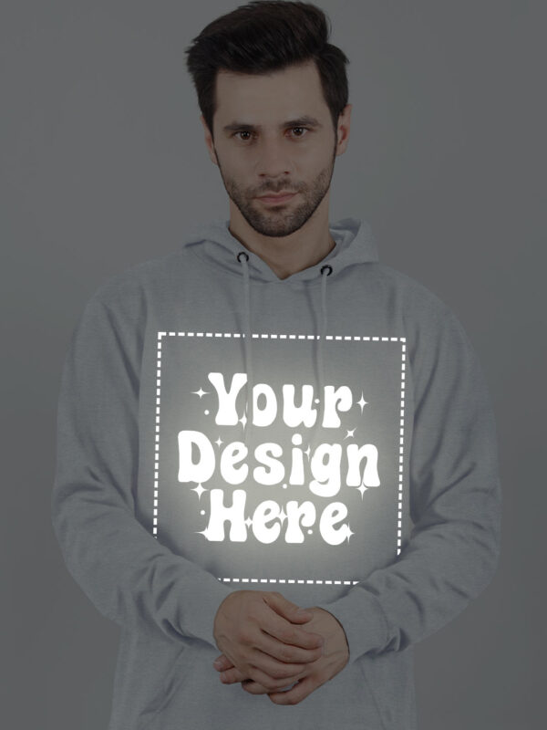 Customize Reflective Grey Man Hoodie - Image 1