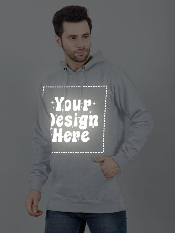 Customize Reflective Grey Man Hoodie - Image 4