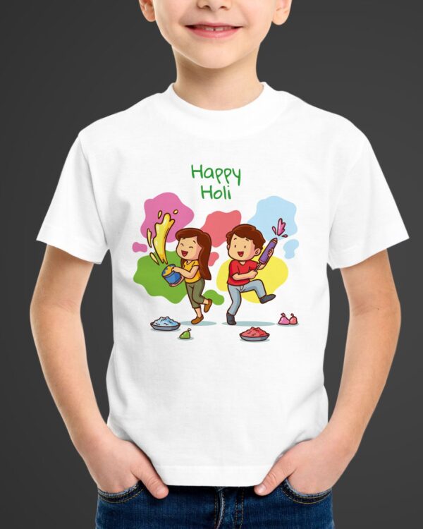Kids Holi Tshirt - Image 1