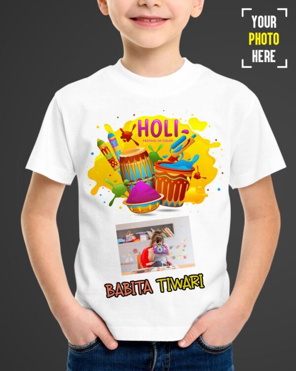Kids Holi Tshirt - Image 1