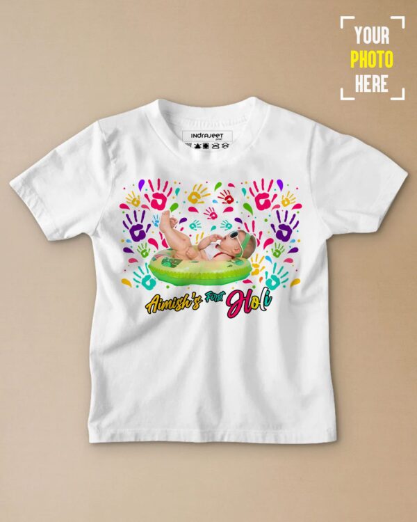 Kids Photo Holi Tshirt - Image 1