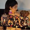 wooden name cutout