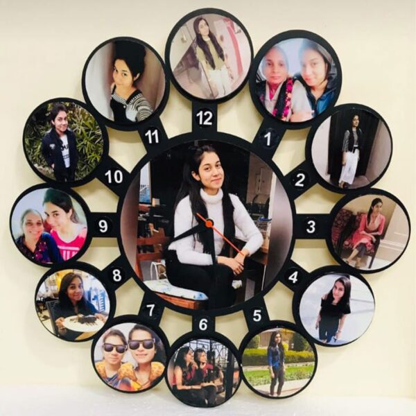 Wooden Clock with Photo - Image 1