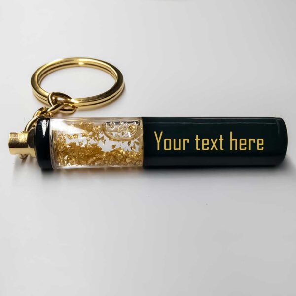 Personalised Metal Keychain Gold - Image 2