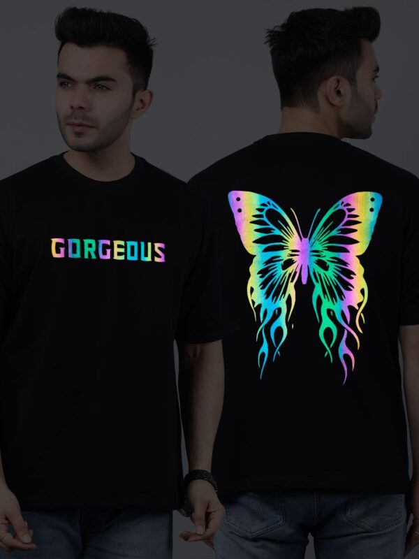 Gorgeous Butterfly Oversize Reflective T-shirt - Image 1