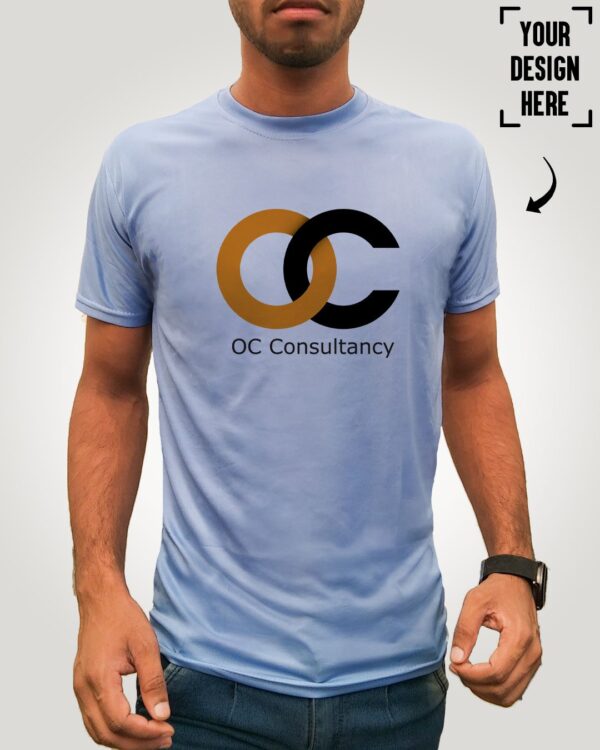 Sky Blue T-shirt customize - Image 1