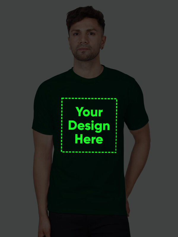 Customize Night Glow Man Bottle Green Tshirt - Image 1