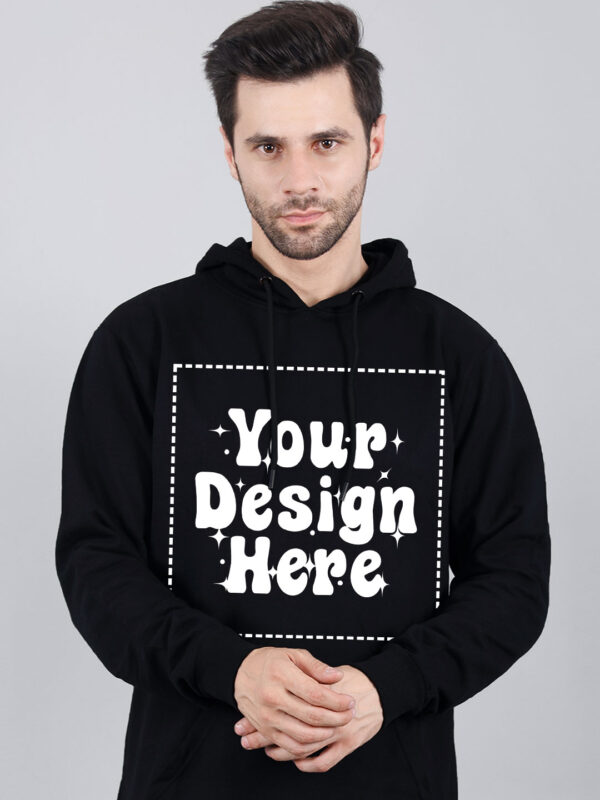 Customize Black Man Hoodie Glow in Dark Print - Image 5