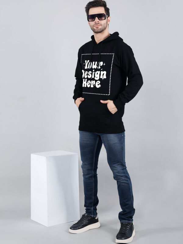 Customize Black Man Hoodie Glow in Dark Print - Image 6