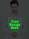 Customize Grey Man Hoodie Glow in Dark Print