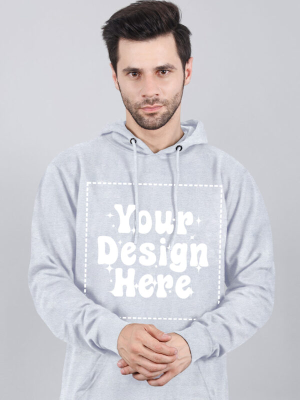 Customize Grey Man Hoodie Glow in Dark Print - Image 4