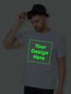 Customize Night Glow Man T-shirt Grey