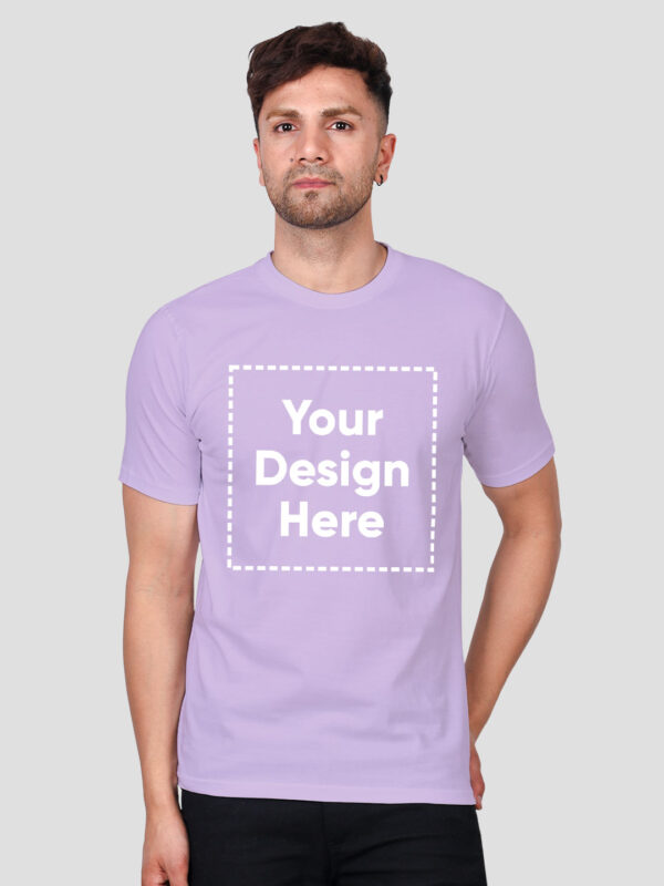 Customize Night Glow Man Lavender Color T-shirt - Image 2