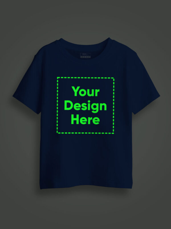 Royal Blue Customize kids Glow T-shirt - Image 1