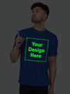 Customize Night Glow Man T-shirt Royal Blue