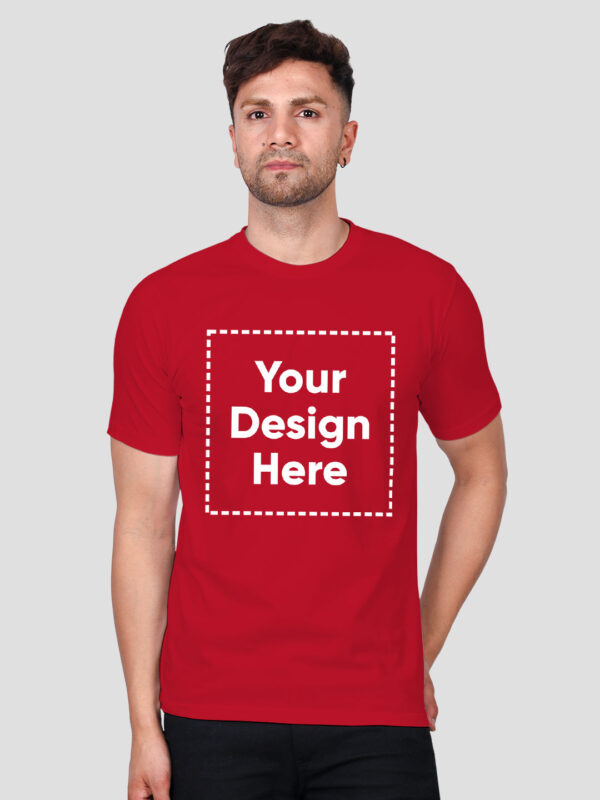 Customize Night Glow Man Red T-shirt - Image 2