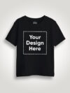 Kids Custom Printed half Sleeve Glow in Dark Black Tshirt - Image 2