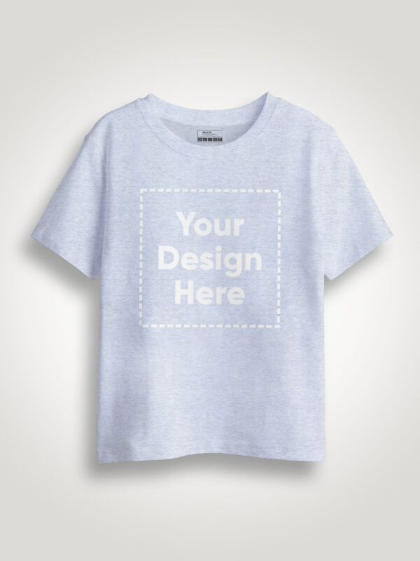 Custom Printed Grey Kids Glow in Dark Tshirt Half Sleeve - Image 2
