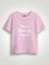 Pink Glow in Dark Custom printed Kids Half Sleeve Tshirt - Image 2