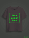 Pink Glow in Dark Custom printed Kids Half Sleeve Tshirt - Image 3