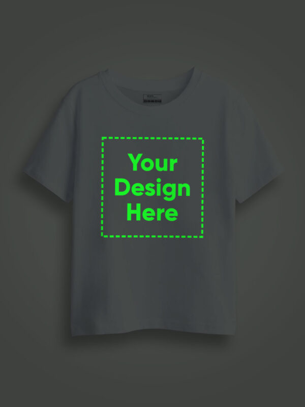 Customize white Kids Night glow tshirt - Image 1