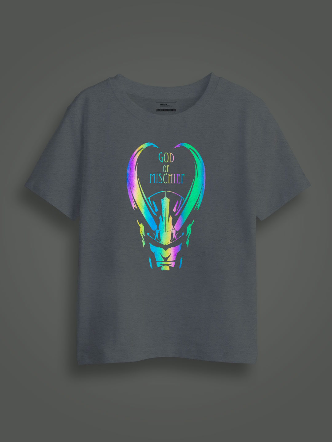 God of Mischief Rainbow Reflective Kids Glow Tshirt