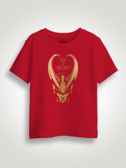 God of Mischief Gold Printed Kids Tshirt