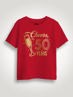 Cheer to  Years Gold Printed Kids Tshirt
