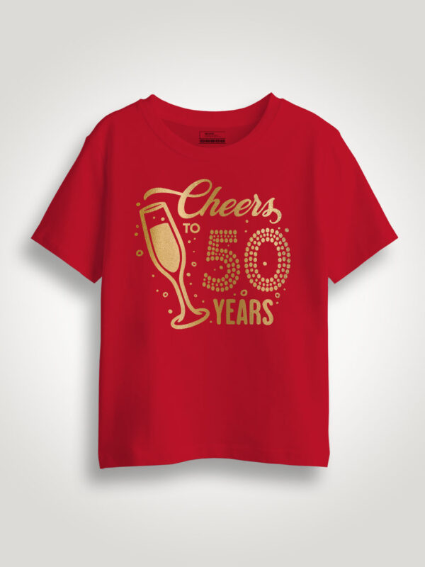 Cheer to  Years Gold Printed Kids Tshirt