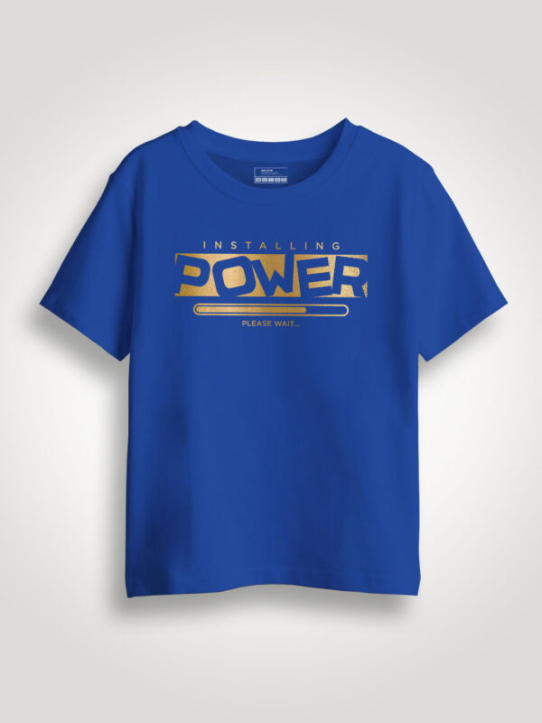 Installing Power Gold Printed Kids Tshirt