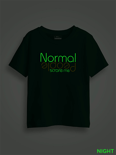 Normal People Scares Me Kids Glow Tshirt