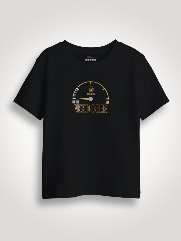 Need Beer Gold Printed Kids Tshirt