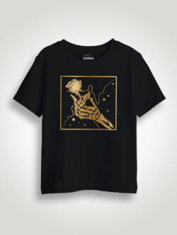 Rose in Sky Gold Printed Kids Tshirt