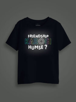 Friendship Karogi Humse Rainbow Reflective Kids Glow Tshirt