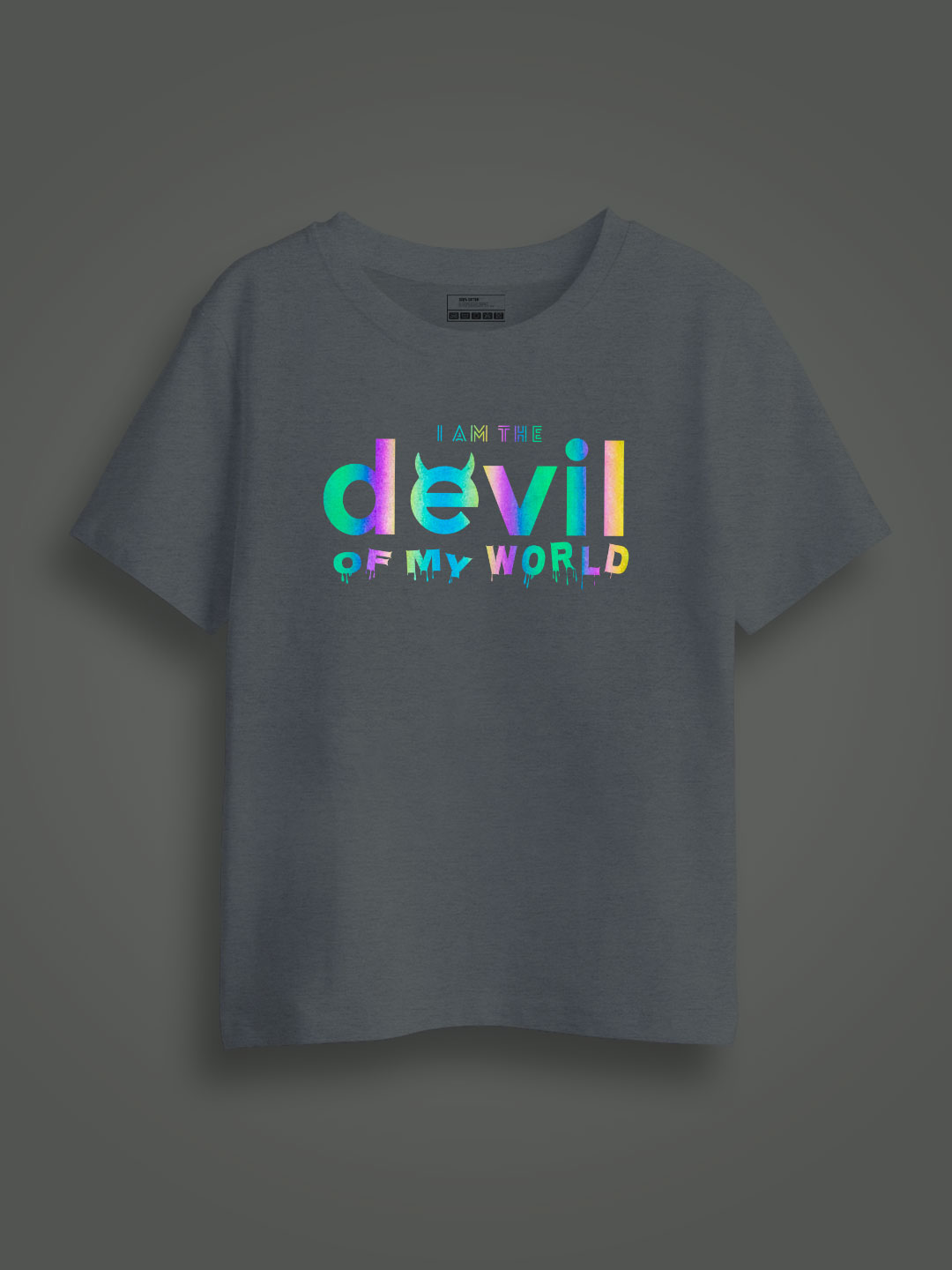 Devil Rainbow Reflective Kids Glow Tshirt