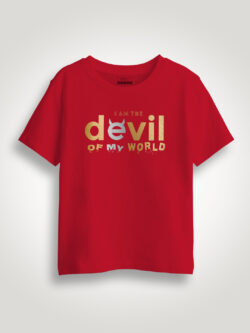 Devil Gold Printed Kids Tshirt