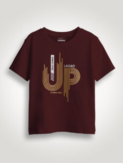 Up Wala Thumka Lagao Gold Printed Kids Tshirt