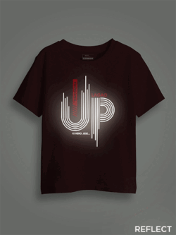 Up Wala Thumka Lagao Reflective Kids Glow Tshirt