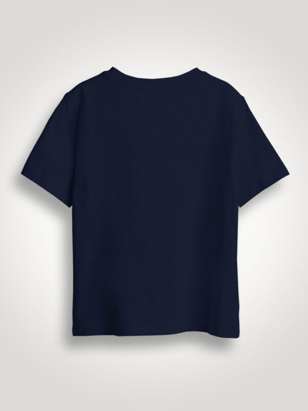 Kids Customize Printed Glow in Dark Navy Blue Half Sleeve Tshirt - Image 4